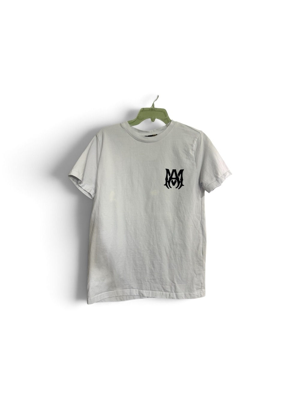 AMIRI White Short-Sleeve Tee with Black Chest Logo